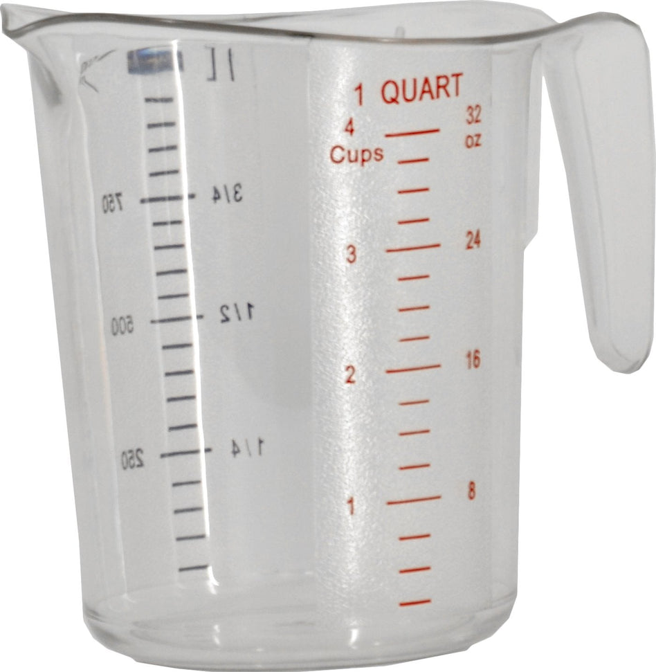 Omcan - 5 Piece Clear Polycarbonate Measuring Cup Pack, Pack of 5 - 80575