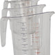 Omcan - 5 Piece Clear Polycarbonate Measuring Cup Set, 4/cs - 80575