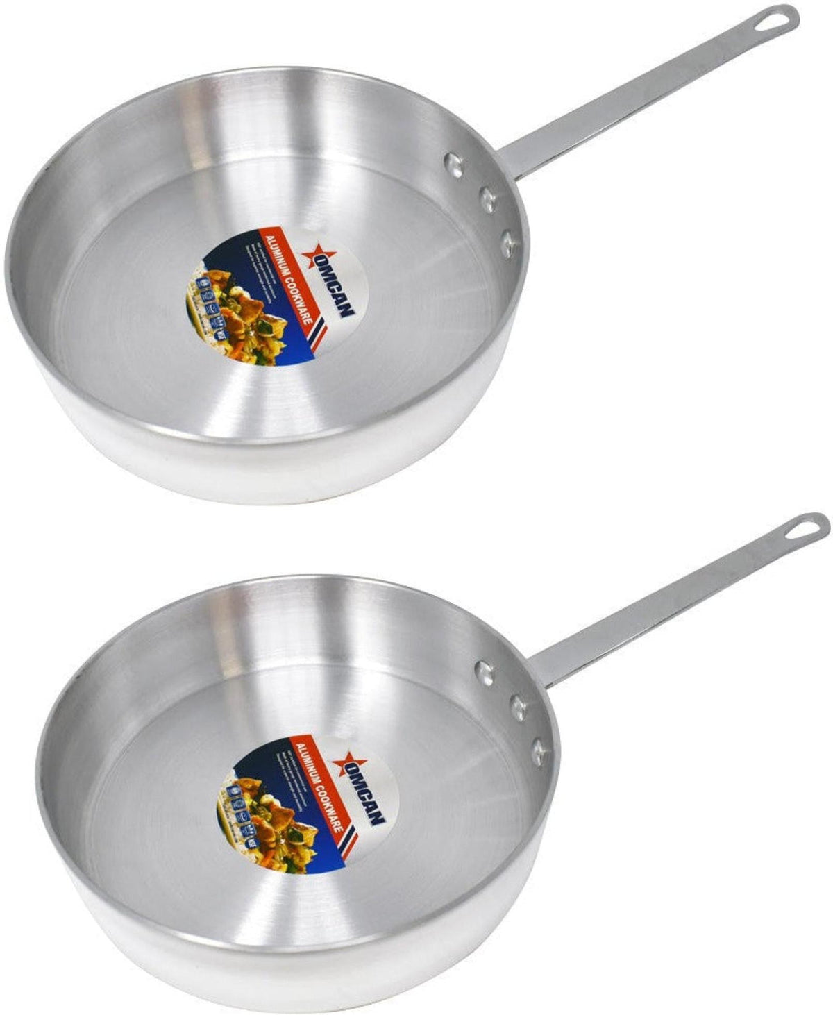 Omcan - 5 QT Aluminium Saute Pan, Pack of 2 - 43443