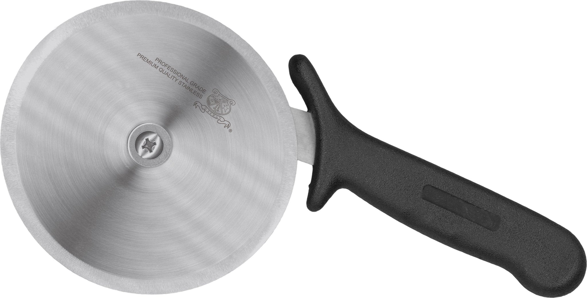 Omcan - 5” R-Style Pizza Cutter with Black Handle, 10/cs - 20428