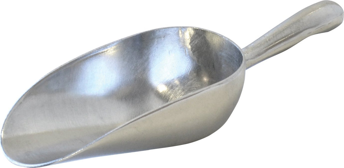 Omcan - 5 oz Aluminum Scoop with Round Bottom, Pack of 40 - 27679