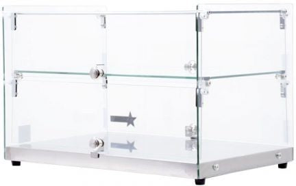 Omcan - 50 L Capacity Countertop Food Display Case with Square Front Glass - 44373