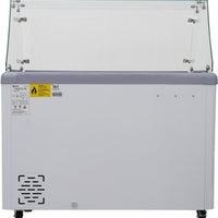 Omcan - 50″ Nine Pan Gelato Dipping Cabinet with Flat Sneeze Guard and Pans - 47743