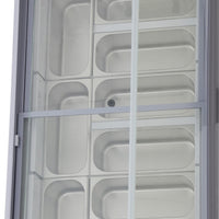 Omcan - 50″ Nine Pan Gelato Dipping Cabinet with Flat Sneeze Guard and Pans - 47743