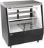 Omcan - 50” Square Black Glass Refrigerated Double-Duty Deli Display Case - 50104