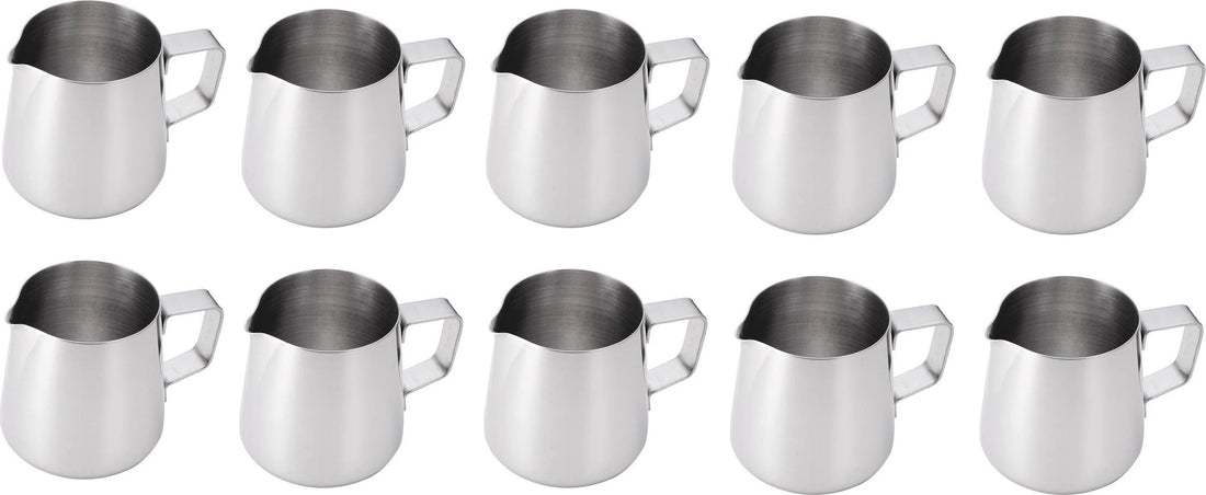 Omcan - 50 oz Stainless Steel Frothing Jug/Pitcher (1479 ml), Pack of 5 - 80004