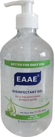 Omcan - 500 ml Clear Bottle Hand Sanitizer with 75% Alcohol with Pump, Pack of 10 - 46669