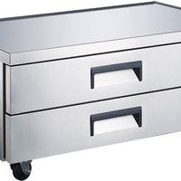 Omcan - 52" 34 Cu.Ft Stainless Steel Refrigerated Chef Base with Two Drawer - 50071