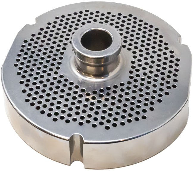 Omcan - #52 (3.5 mm) Stainless Steel Meat Grinder Plate with Hub - 11171