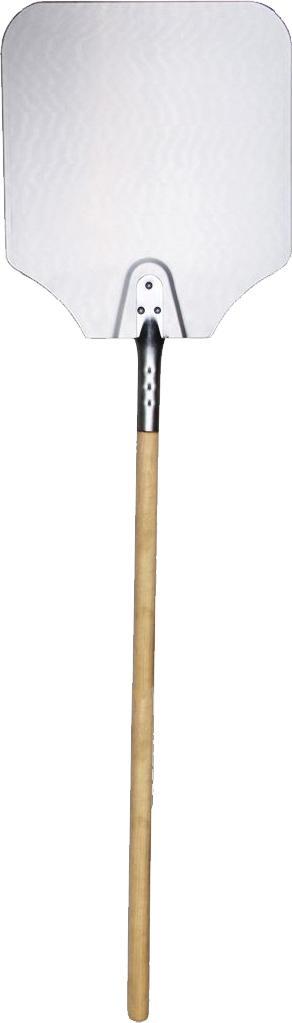 Omcan - 52" Aluminum Pizza Peel with Wooden Handle (12” x14”), Pack of 4 - 80251