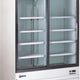 Omcan - 53" White Double Door Sliding Glass Cooler Refrigerator - RE-CN-0045-HC