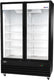 Omcan - 54” Glass 2 Swing Door Black Merchandiser Refrigerator - 50124