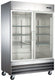 Omcan - 54″ Stainless Steel Reach in Refrigerator Double Glass Door With 47 Cu.Ft. Capacity - 51026
