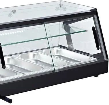 Omcan - 58″ Refrigerated Flat Glass Sushi Showcase with 3 cu.ft. Capacity - 44394