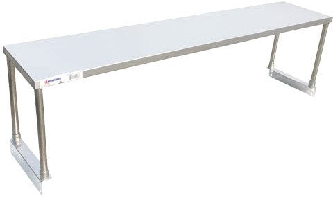 Omcan - 58" x 15" x12" Stainless Steel Overshelf for 4 Pan Steam Table - 47019