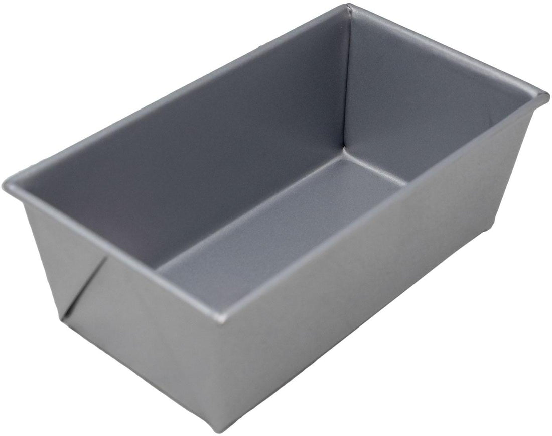 Omcan - 5.6" x 3.1" x 2.5" Glazed Aluminized Steel Bread Loaf Pan, Pack of 20 - 81202