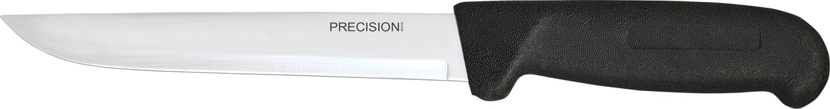 Omcan - 6" Black Handle Precision Straight Blade Boning Knife, Pack of 10 - 23918