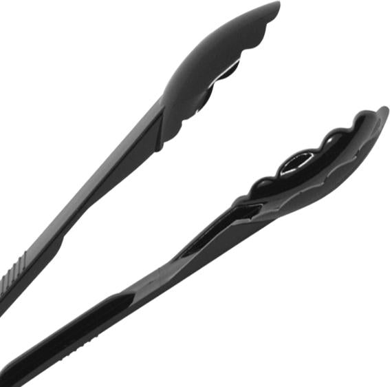Omcan - 6” Black Polycarbonate Scallop Tong, Pack of 200 - 80151