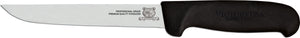Omcan - 6” Black Super Fiber Handle Victoria USA Straight Blade Boning Knife, 5/cs - 12844