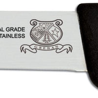 Omcan - 6” Black Super Fiber Handle Victoria USA Straight Blade Boning Knife, Pack of 10 - 12844