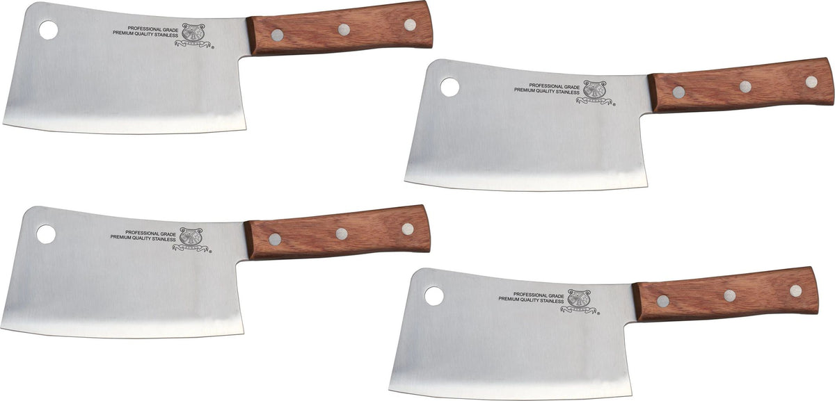 Omcan - 6" Cleaver with Wood Handle, Pack of 3 - 10558