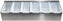Omcan  - 6 Compartment Stainless Steel Condiment Holder with Clear Cover, Pack of 4 - 80867