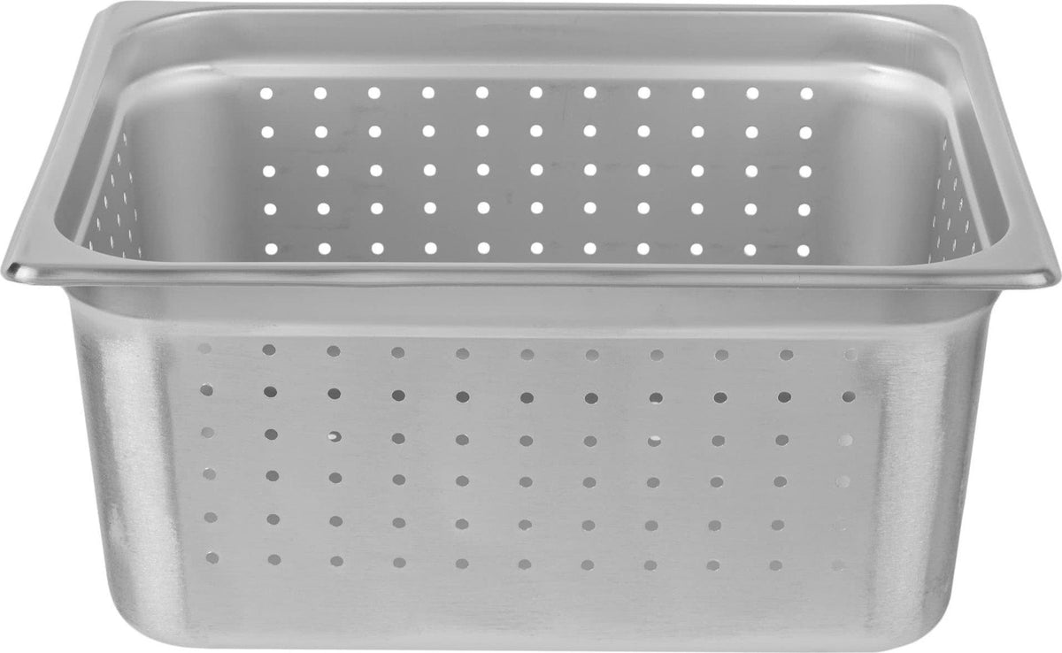 Omcan - 6" Deep 1/2-Size Perforated Steam Table Pan, Pack of 4 - 85208
