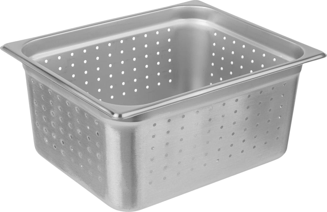 Omcan - 6" Deep 1/2-Size Perforated Steam Table Pan, Pack of 4 - 85208