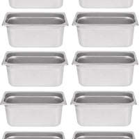 Omcan - 6" Deep 1/4-Size Stainless Steel Steam Table Pan, Pack of 10 - 80274