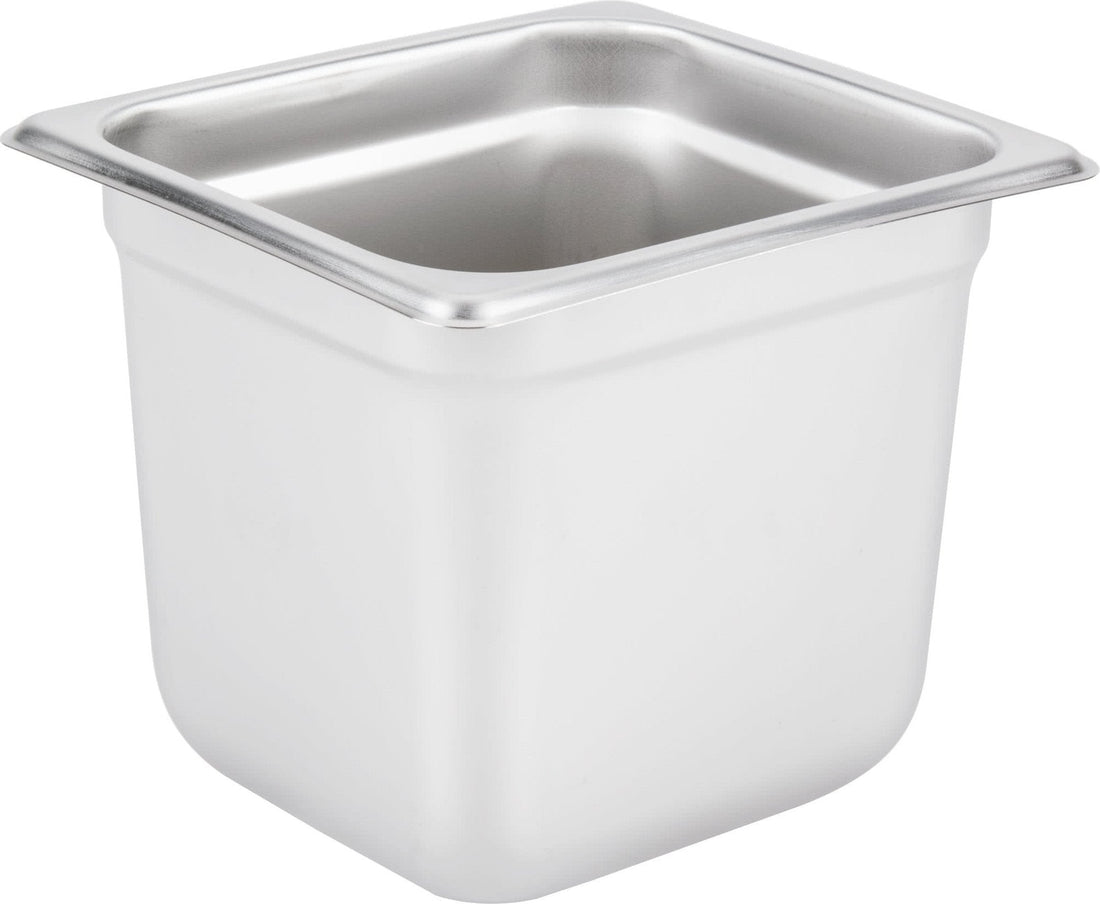 Omcan - 6" Deep 1/6-Size Stainless Steel Steam Table Pan, Pack of 10 - 80279
