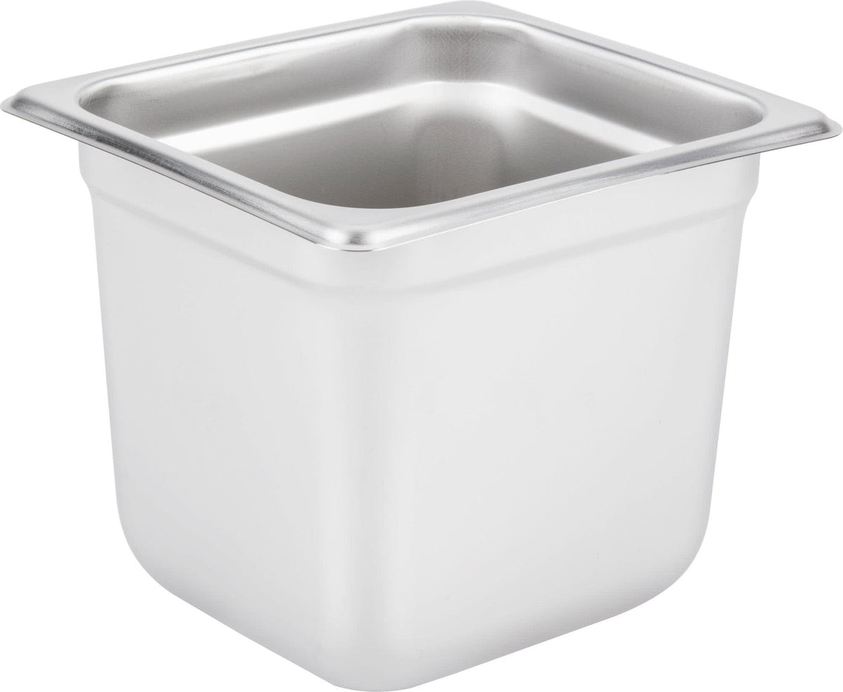 Omcan - 6" Deep 1/6-Size Stainless Steel Steam Table Pan, Pack of 10 - 80279
