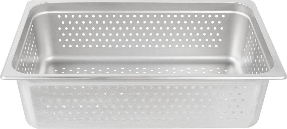 Omcan - 6" Deep Full Size Perforated Steam Table Pan, Pack of 3 - 85196