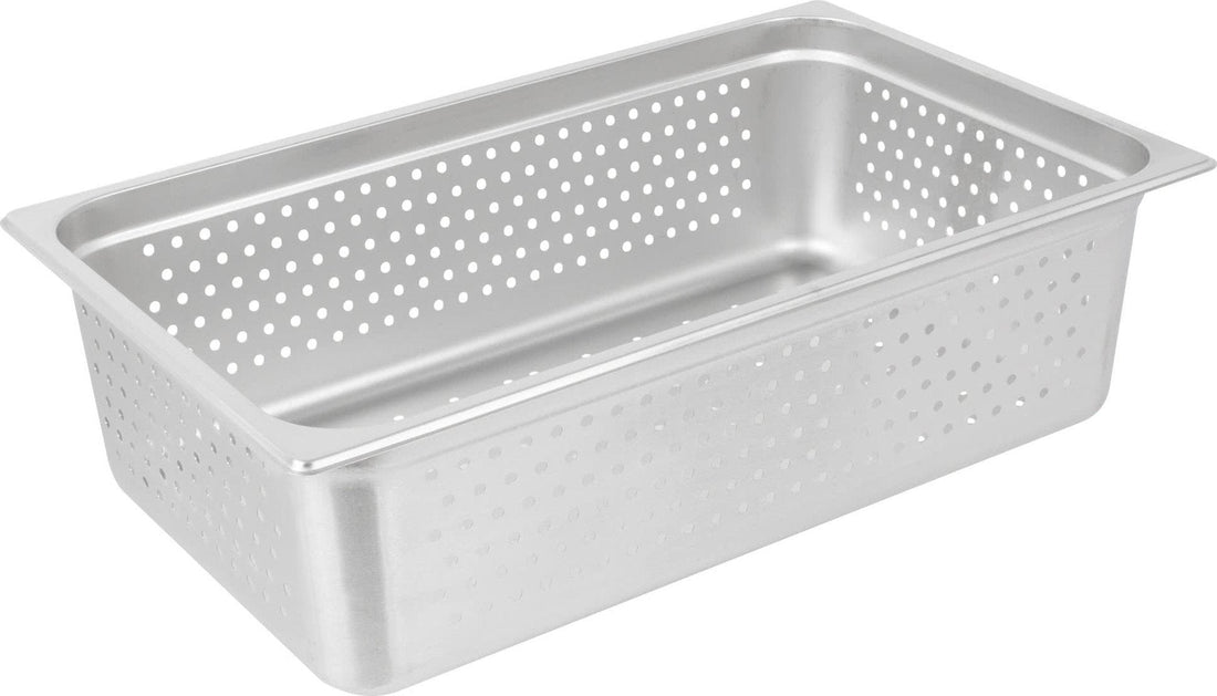 Omcan - 6" Deep Full Size Perforated Steam Table Pan, Pack of 3 - 85196