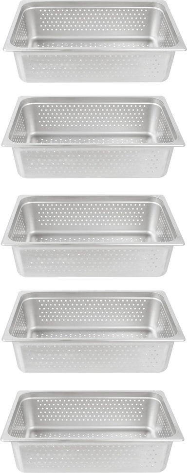 Omcan - 6" Deep Full Size Perforated Steam Table Pan, Pack of 3 - 85196