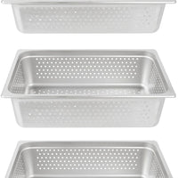 Omcan - 6" Deep Full Size Perforated Steam Table Pan, Pack of 3 - 85196
