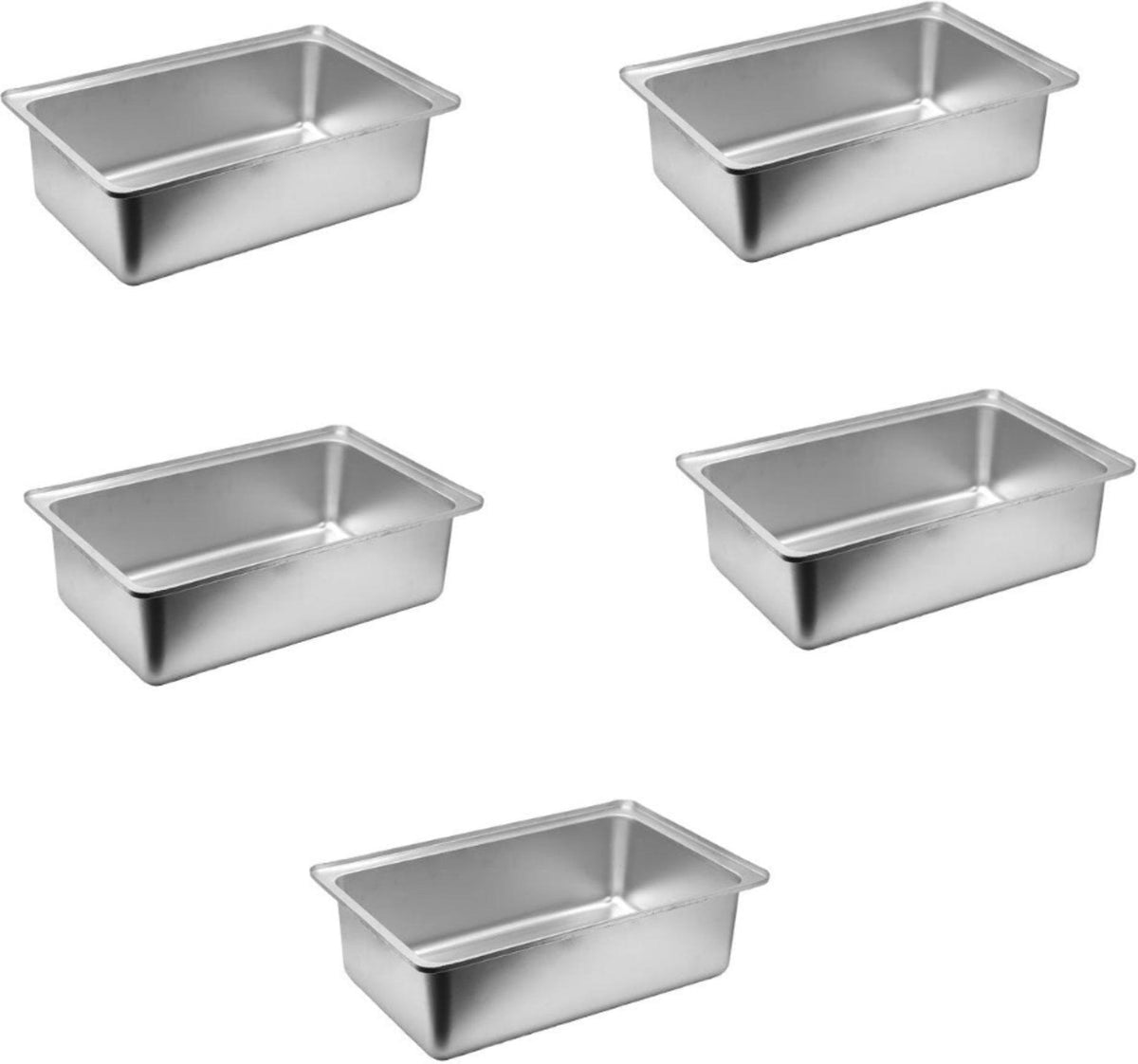 Omcan - 6″ Depth Upright Standing Edge Full-Size Stainless Steel Spillage Water Pan, Pack of 3 - 80923