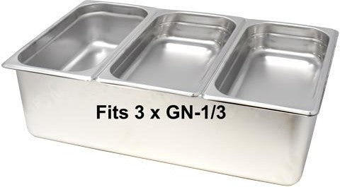 Omcan - 6″ Depth Upright Standing Edge Full-Size Stainless Steel Spillage Water Pan, Pack of 5 - 80923