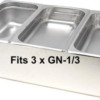 Omcan - 6″ Depth Upright Standing Edge Full-Size Stainless Steel Spillage Water Pan, Pack of 5 - 80923