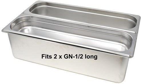 Omcan - 6″ Depth Upright Standing Edge Full-Size Stainless Steel Spillage Water Pan, Pack of 5 - 80923