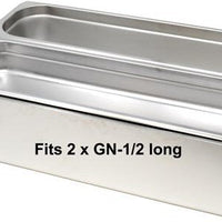 Omcan - 6″ Depth Upright Standing Edge Full-Size Stainless Steel Spillage Water Pan, Pack of 5 - 80923