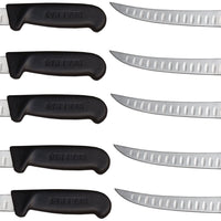 Omcan - 6” Greban Curved Blade G-Edge Boning Knife, Pack of 10 - 11819