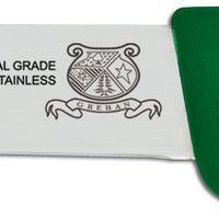 Omcan - 6” Green Super Fiber Handle Victoria USA Straight Blade Boning Knife, Pack of 10 - 23867
