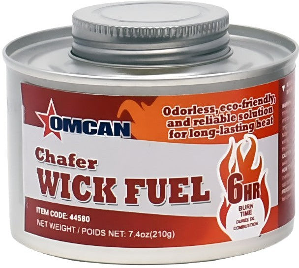 Omcan - 6 Hour Wick Chafing Dish Fuel with Safety Twist Cap, Pack of 50 - 44580