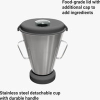 Omcan - 6 L Removable Cutting Unit 0.5HP Countertop Blender - BL-BR-0006