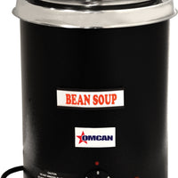 Omcan - 6 QT Black Soup Kettle with Metal Lid (5.7 L) - FW-CN-0006
