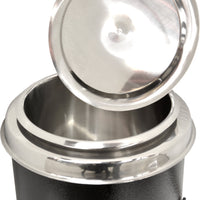 Omcan - 6 QT Black Soup Kettle with Metal Lid (5.7 L) - FW-CN-0006