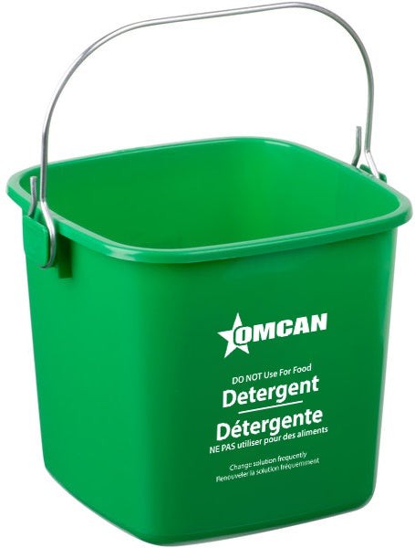 Omcan - 6 QT Green Cleaning Pail For Detergent, Pack of 30 - 81020
