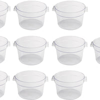 Omcan - 6 QT Polycarbonate Round Food Storage Container, Pack of 10 - 80177