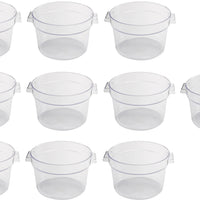 Omcan - 6 QT Polycarbonate Round Food Storage Container, Pack of 15 - 80177