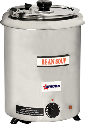 Omcan - 6 QT Stainless Steel Soup Kettle with Metal Lid (5.7 L) - FW-CN-0006-S, 2/cs - 41079